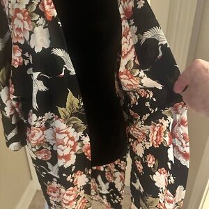 Floral Black Cape for Women